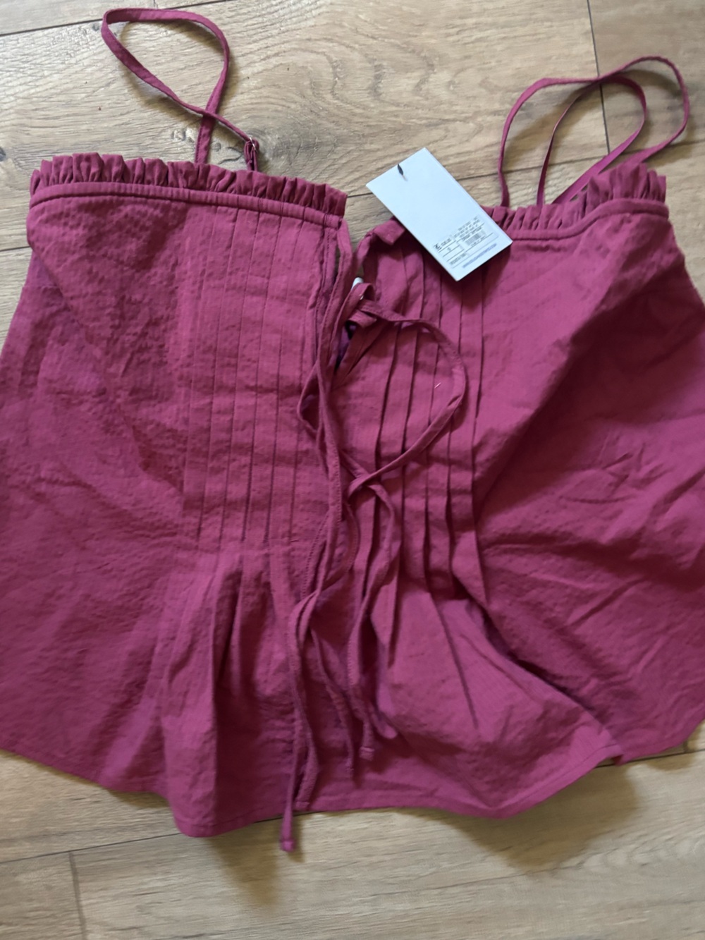 SOLID & STRIPED Kids Wine-Melon Elastic Waist Shorts